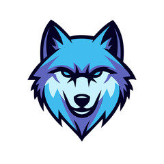 a vector illustration Wolf Mascot logo 