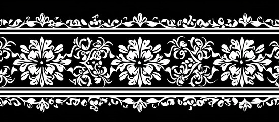 Floral Damask Border Design. (1)