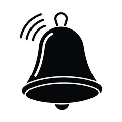 Bell ringing vector silhouette  