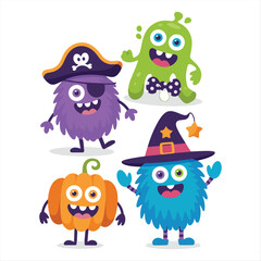 Festive Halloween Monster Characters for Fun Celebrations