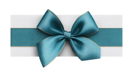 blue bow isolated on white