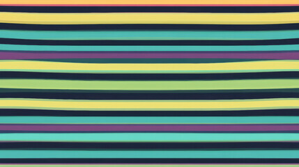 Obraz premium Colorful horizontal stripes in seamless pattern, featuring dynamic flow of gradient hues including teal, yellow, purple, and green, creating vibrant and modern design