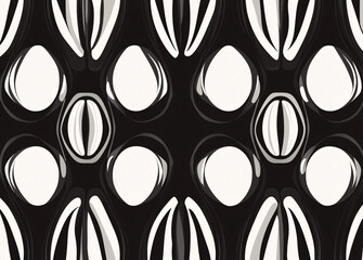 Abstract Black  White Geometric Pattern Design.