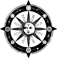 Cosmic navigation astrological symbols celestial theme graphic design mystical environment artistic perspective astrology