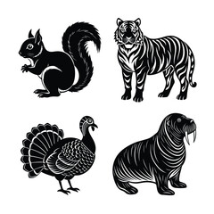 Fototapeta premium Different Animal Design collection Bundle 