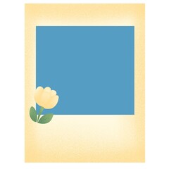 Pastel floral polaroid frame with jasmine