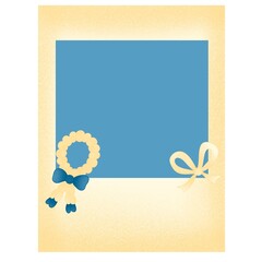 Pastel floral polaroid frame with jasmine