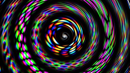 Abstract neon circles design