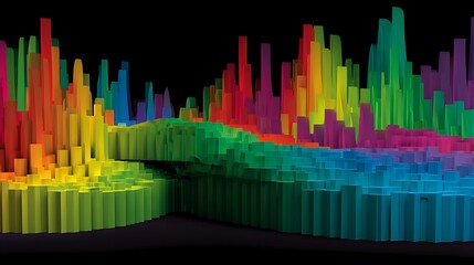 Obraz premium Abstract vibrant data representation visualization design