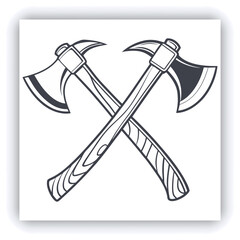 Medieval axe vector black set icon. Vector illustration medieva weapon on white background. Isolated black set icon medieval axe .