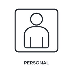 Personal Icon Outline Style. Vector Illustration For Graphic Design