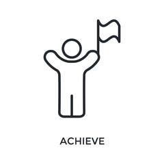 Fototapeta premium Achieve Icon Outline Style. Vector Illustration For Graphic Design