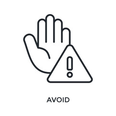 Avoid Icon Outline Style. Vector Illustration For Graphic Design