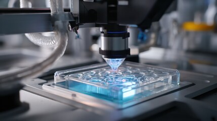Fototapeta premium Advanced Bioprinting Technology Cellular Structures and 3D Bioprinting