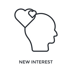 New Interest Icon Outline Style. Vector Illustration For Graphic Design