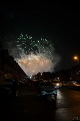 fireworks over the city