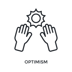 Optimism Icon Outline Style. Vector Illustration For Graphic Design