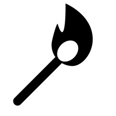 Lit Match Icon – Symbol of Ignition, Spark, and Fragile Potential