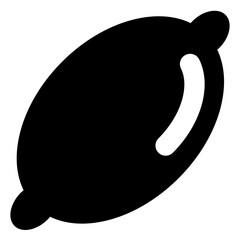 Lemon, Citrus Icon - Solid Style– Minimalist Citrus Symbol of Freshness and Flavor