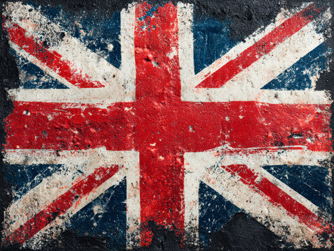 A Distressed Union Jack Flag Image