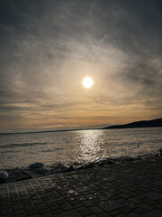 sunset over the leak Balaton 