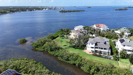 residential homes on the Gulf of Mexico in Palm Harbor, Florida