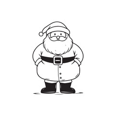 Santa Claus black icon on white background Santa Claus silhouette