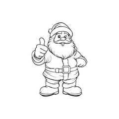 Obraz premium Santa Claus black icon on white background Santa Claus silhouette