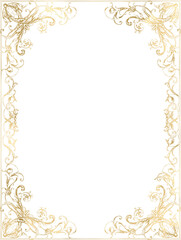 Ornamental golden frame png, royal luxury border, elegant baroque