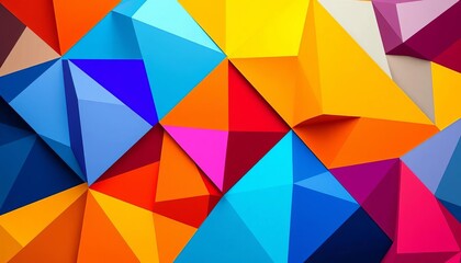 Obraz premium Abstract geometric shapes representing teamwork and business partnership, synergy, design