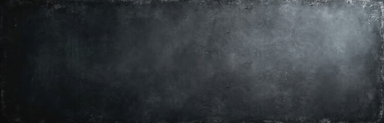 Obraz premium Grunge black chalkboard texture with chalk stains. Dark blank chalkboard backdrop. Blackboard for writing messages notes in school classroom college. Vintage background for design.