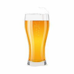 Stylized Beer Glass Vector Illustration Isolated