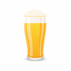 Stylized Beer Glass Vector Illustration Isolated