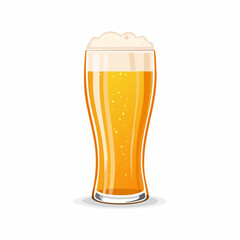 Stylized Beer Glass Vector Illustration Isolated