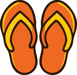 Orange Flip-Flops