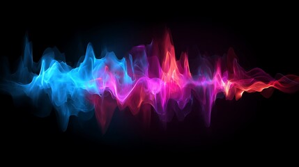 Abstract glowing waves of energy spectrum