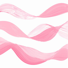 Minimalist Abstract Pink Wave Pattern Background Set
