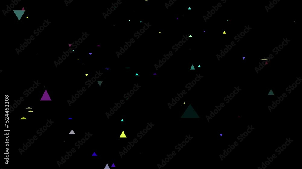 Poster fantastic video animation with colorful radial triangle objects in motion, 1920×1080 loop 4k best fo