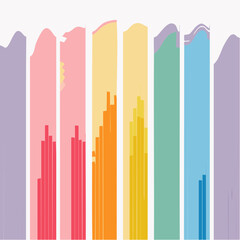 Vibrant Vertical Colorful Lines Illustration