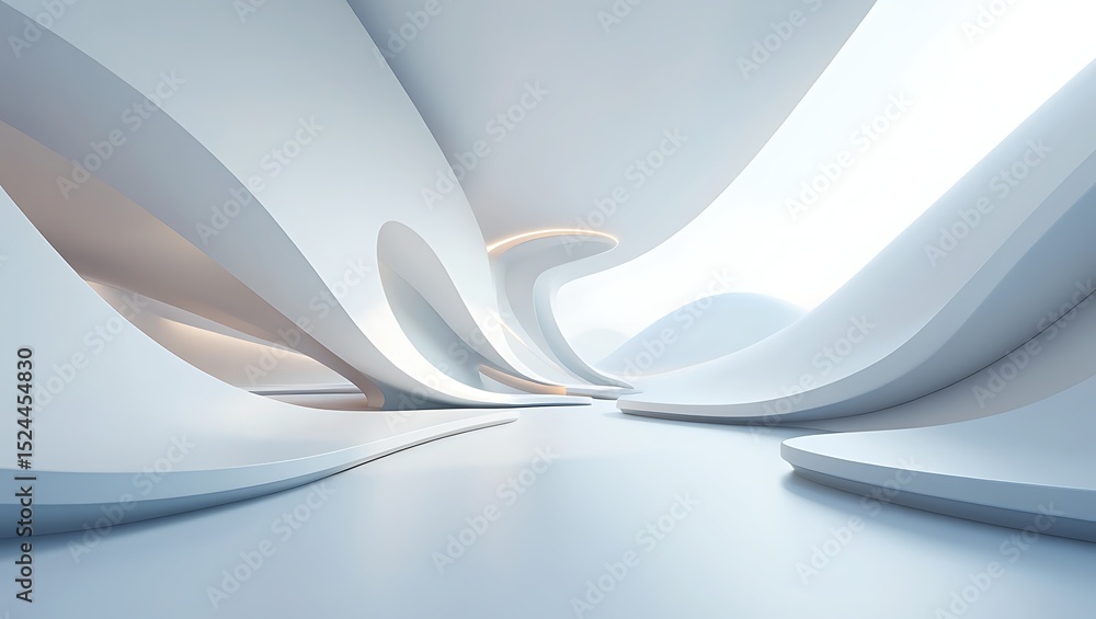 Fototapete fluid architectural design exploring curves and spaces in modern design