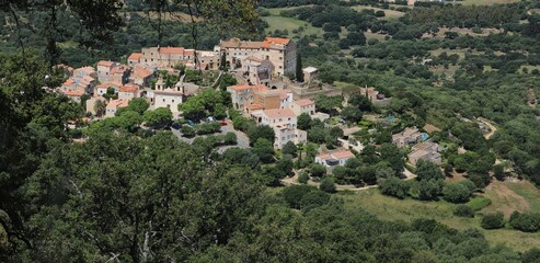 Obraz premium village de Pigna, Corse