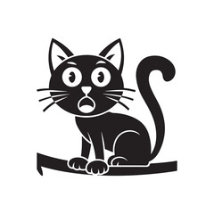 Coloring Page Outline of Cute Cat