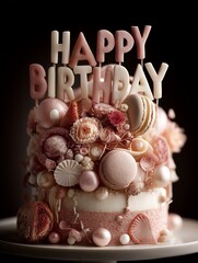 christmas still life with candle and decorations happy Birthday 