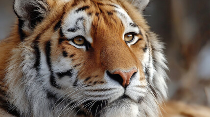 Majestic Siberian Tiger Portrait.
