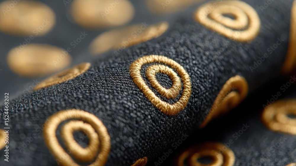Poster an intricate golden swirl pattern graces a black textured surface, creating a visually stunning cont