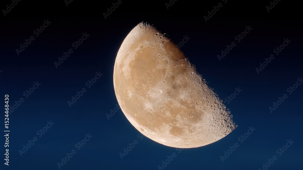 Poster a glimmering crescent moon casting soft light over the earth, creating a serene atmosphere and invit