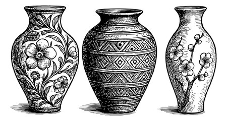 Elegant Empty White Ceramic Vase Simple Still Life for Home Decoration and Flower Display