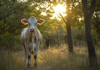 Fototapeta premium Concept photo of cow with space for text