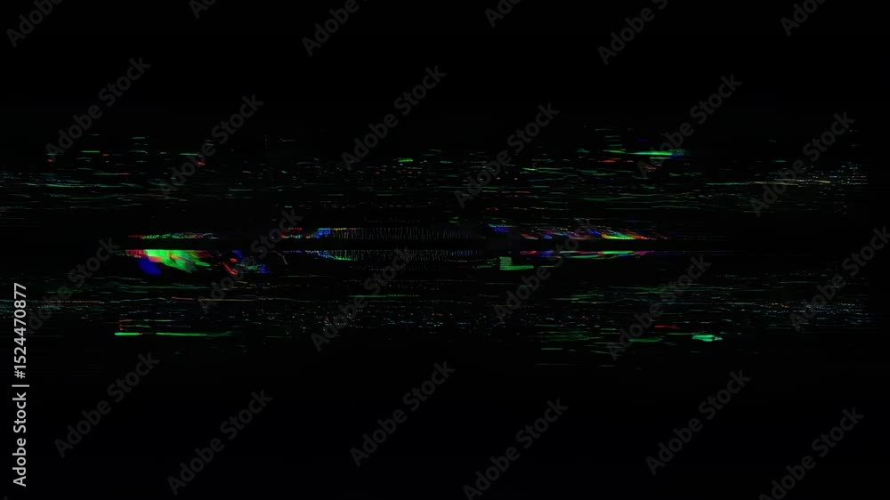 Aufkleber abstract rgb pixel noise or glitch effect on black screen, static corrupted signal or data. retro vi