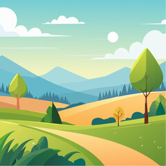 Minimal Landscape Illustrations